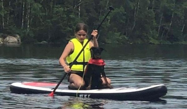 SUP - STAND UP PADDLE BOARD MED HUND, 13-18 ÅR